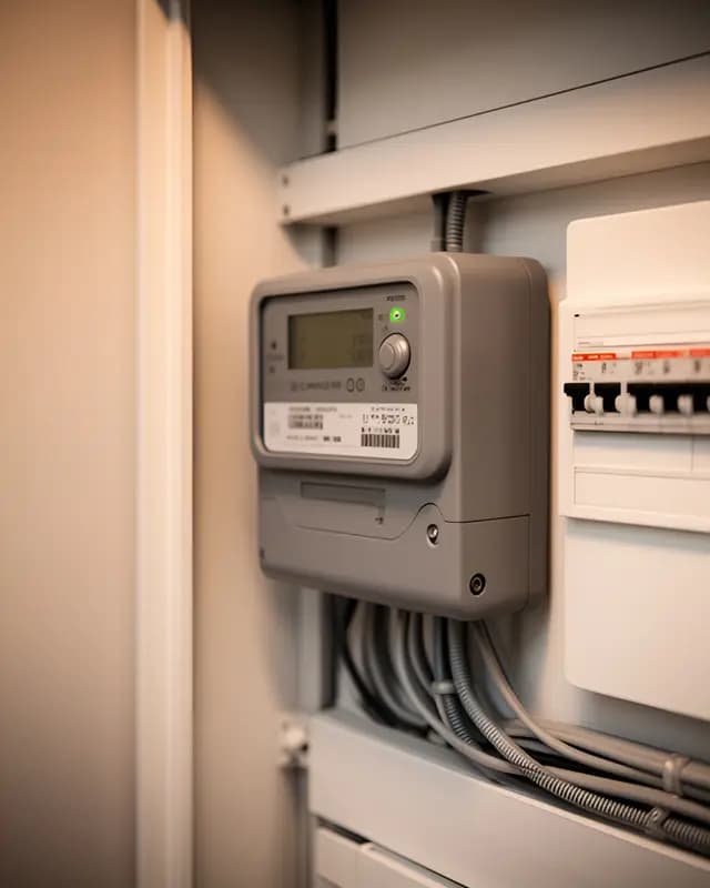 Slimme meter en groepenkast in een Nederlandse meterkast